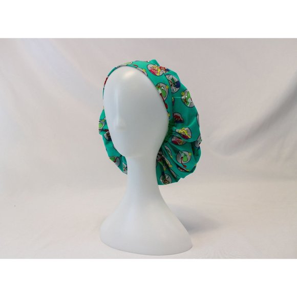 Mario Bouffant Surgical Dental Scrub Cap Chemo Hat - Picture 3 of 4